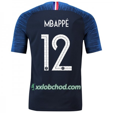 Fotbalové dresy Francie Mbappe 12 MS 2018 Domácí Dres